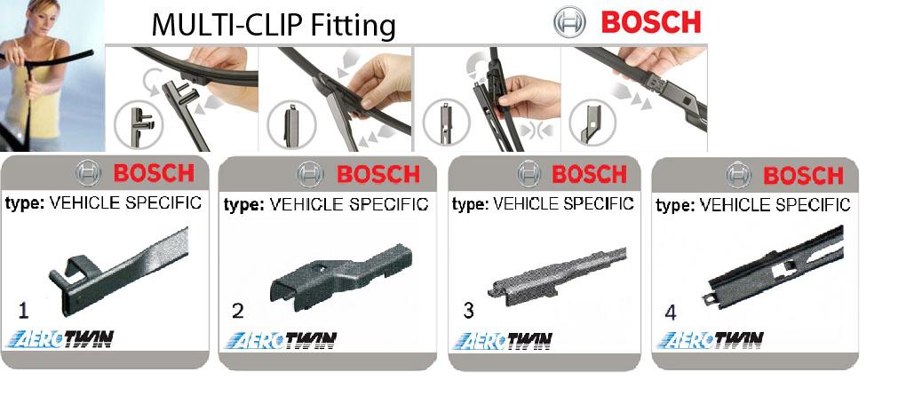 Bosch Aerotwin AM-series Multi-Clip Wipers (Conti Cars)